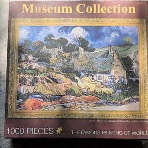 Museum Collection 1000-Piece Jigsaw Puzzle - Thatched Cottages (Van Gogh)